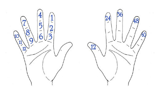 Как считали по фалангам пальцев