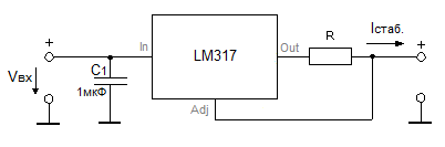 Ограничитель тока на линейном стабилизаторе