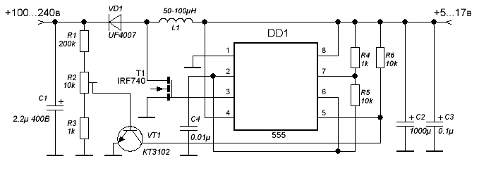 Простой DC-DC преобразователь для питания радиоламп
