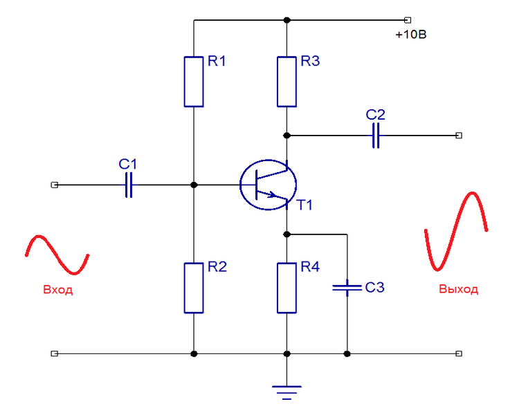 Усилитель с развязывающим конденсатором в цепи эмиттера