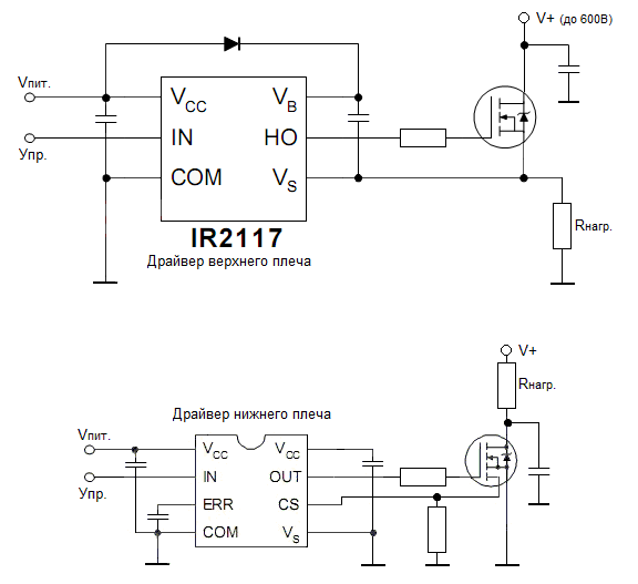 Микросхемы-драйверы MOSFET транзисторов